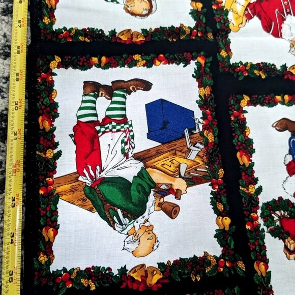 VTG Alexander Henry fabric Christmas He's checking it twice, Nicole de Leon 1992 - Picture 7 of 8